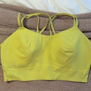 Lululemon like a cloud ribbed longline bra size 14